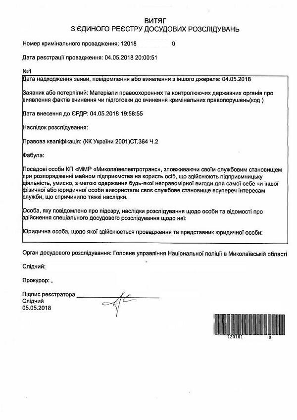 Экс-директора «Николаевэлектротранса» Лисовского подозревают в злоупотреблениях при распоряжении имуществом КП - Copyright https://news.pn
