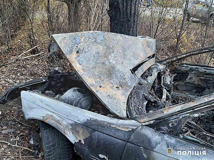 Возле Николаева на трассе легковушка вылетела в кювет и загорелась - Copyright https://news.pn