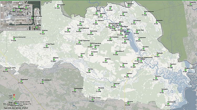 Карта распространения радиации после аварии на чернобыльской аэс в мире