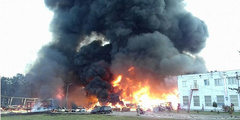 30 августа, на Львовщине в Пустомытовском районе в селе Чижки в одноэтажном складском здании химпредприятия возник пожар.