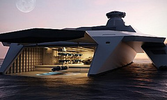 Британские инженеры представили Министерству обороны Соединенного Королевства проект военного линкора будущего  Dreadnought 2050 (Дредноут 2050).
