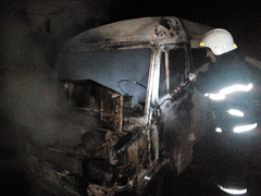 В ночь на пятницу, 13 июля, в поселке городского типа Воскресенское Витовского районе горел микроавтобус «Mercedes Т1».