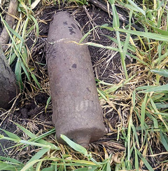 В пятницу, 10 мая, в Баштанском районе спасатели уничтожили артиллерийский снаряд времен прошлых войн.