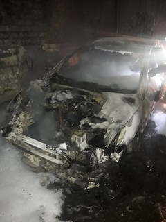 В Ингульском районе Николаева ночью в пятницу, 12 апреля, горел автомобиля «Peugeot» на еврономерах.