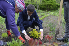 Студенческая молодежь Николаевского национального аграрного университета 25 апреля посетила своих подопечных  воспитанников детского дома «Солнышко». Студенты посадили деревья в саду на территории детского дома.