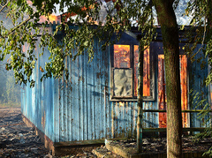 25 августа в Очакове (Николаевская область - ПН) произошел пожар в нежилых деревянных домиках на туристической базе.