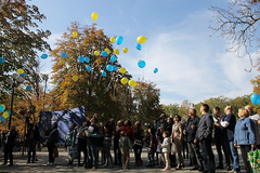 В Николаеве в воскресенье, 18 октября, в Каштановом сквере прошла акция «Европа без торговли людьми!», в ходе которой горожан информировали о проблеме торговли людьми.