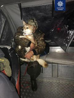 В Черкассах водный патруль спас рыбака, заблудившегося на воде, и собаку, которая была в его лодке.