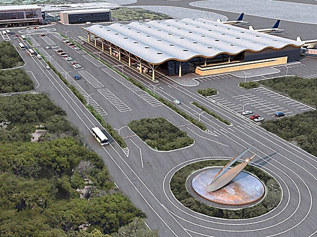 The new terminal of the Odessa airport continues to be under