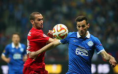 В финале Лиги Европы днепропетровский «Днепр» играл с испанской «Севильей», действующим обладателем трофея.
