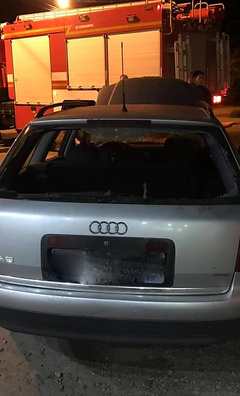 В Николаеве 29 апреля на улице 295-й Стрелковой дивизии загорелся автомобиль «Audi А6».