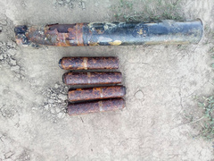В Очаковском районе Николаевской области обнаружили пять артиллерийских снарядов времн прошлых войн.